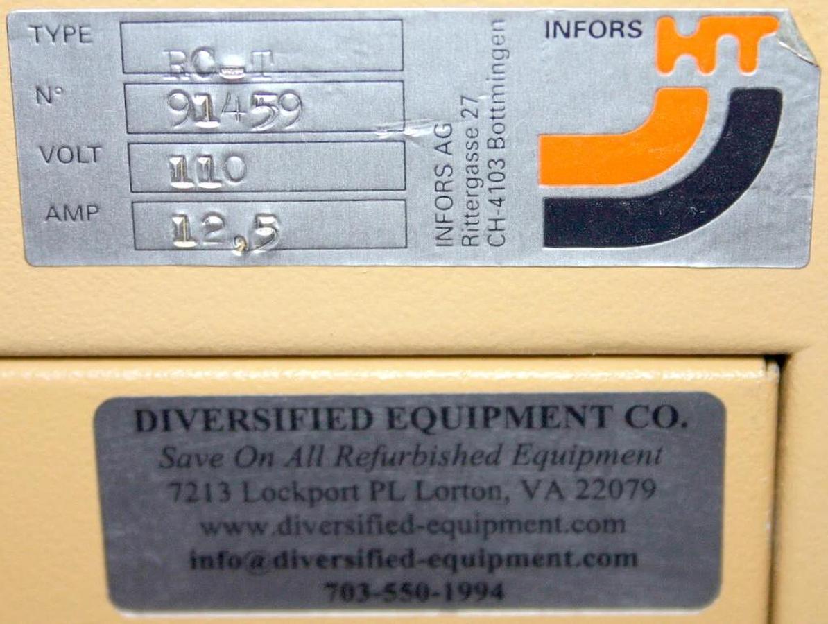 INFORS HT LARGE CAPACITY INCUBATOR SHAKER, MODEL RC-T, UV DECON & FLUORESCENT