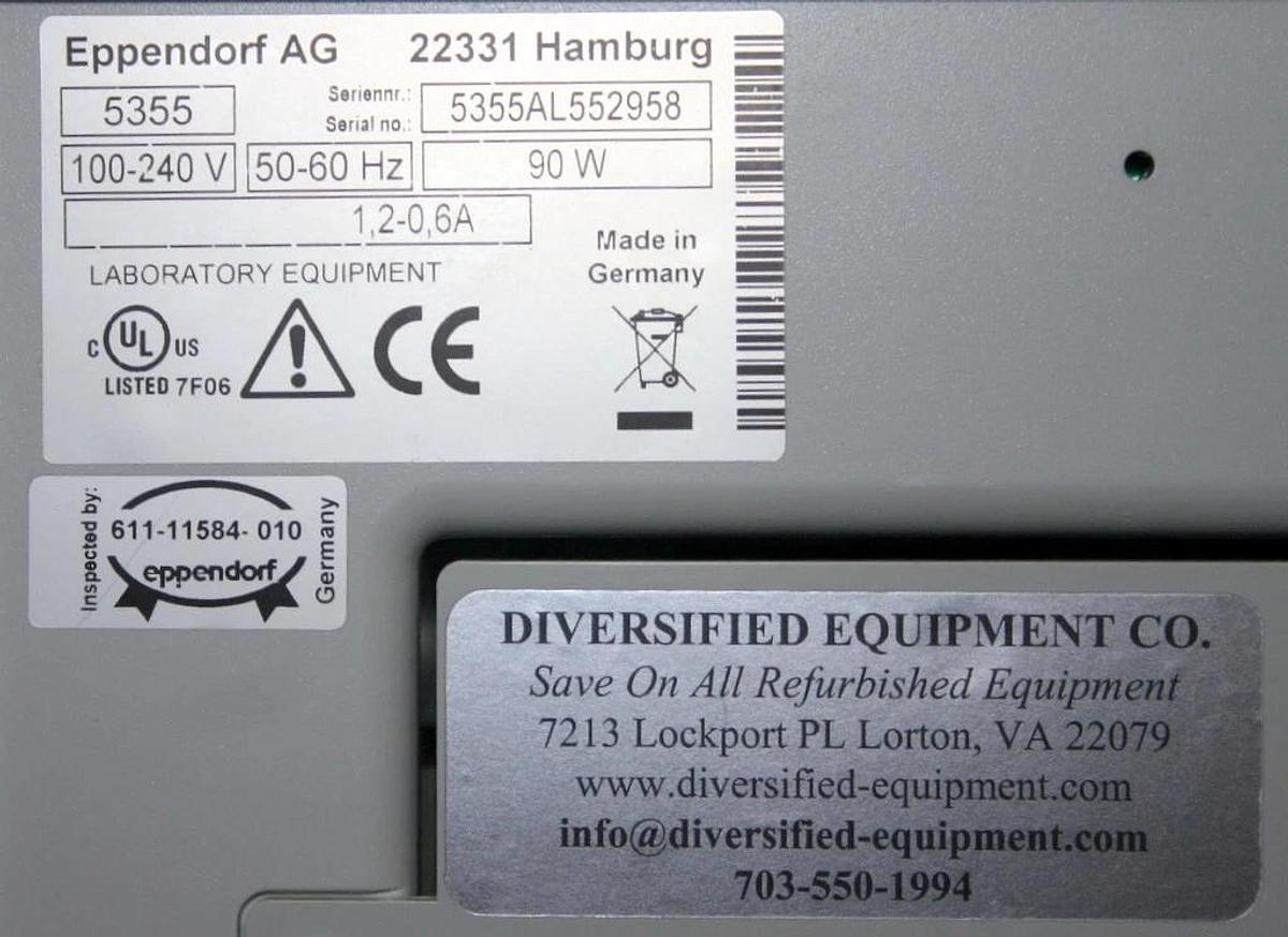EPPENDORF THERMOMIXER R DRY BLOCK HEATING AND COOLING SHAKER, MTP, MODEL 5355