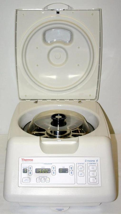 Used THERMO SCIENTIFIC SHANDON CYTOCENTRIFUGE, MODEL CYTOSPIN 4 WITH ROTOR