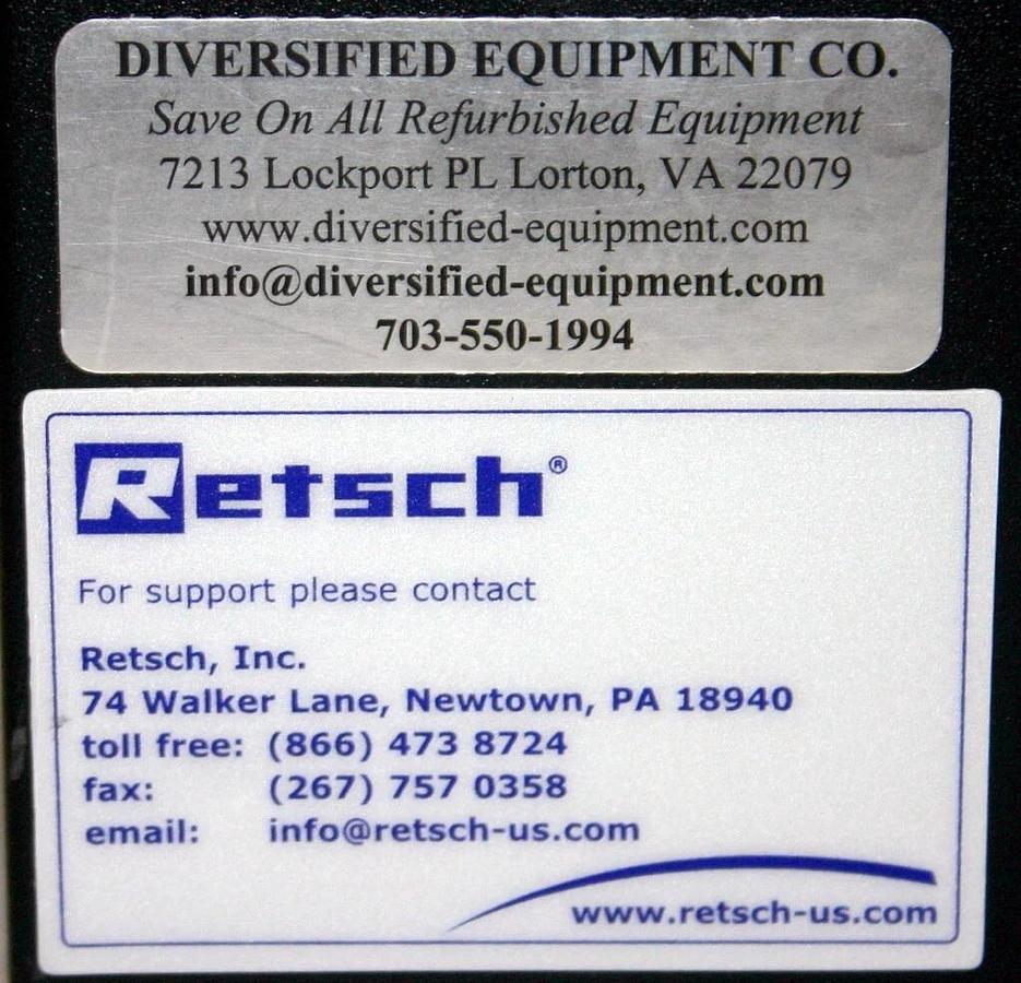 Used RETSCH GRINDOMIX HIGH-SPEED KNIFE BLENDER MILL, MODEL GM200