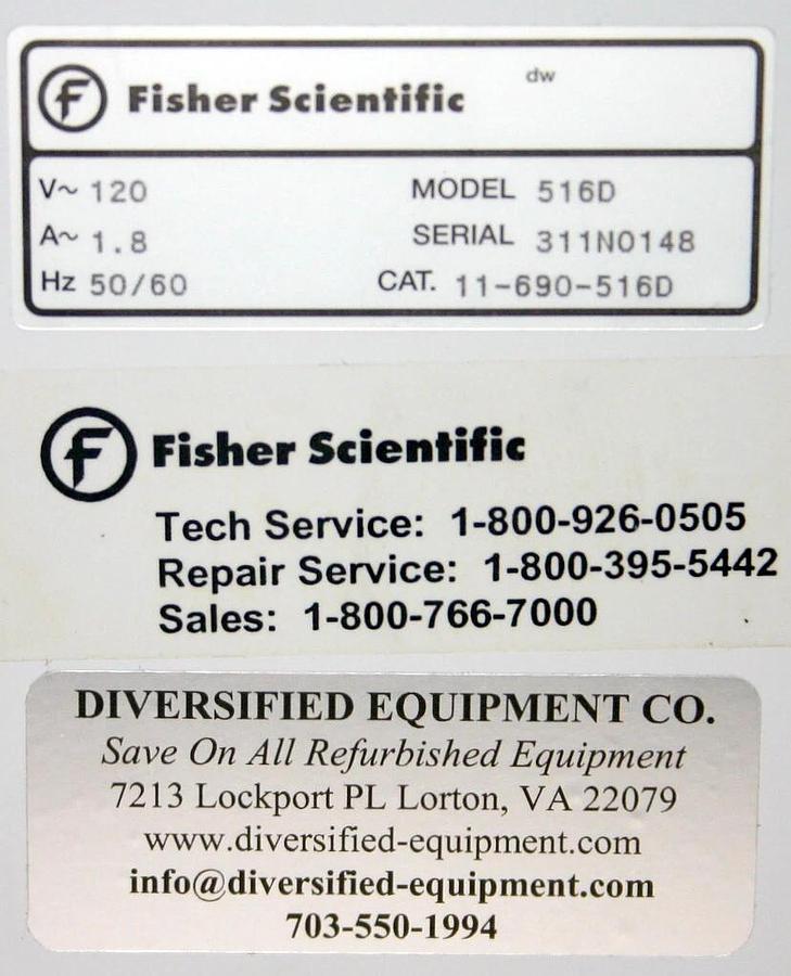 Used FISHER ISOTEMP INCUBATOR, GRAVITY CONVECTION, MODEL 516D, CATALOG 11-690-516D