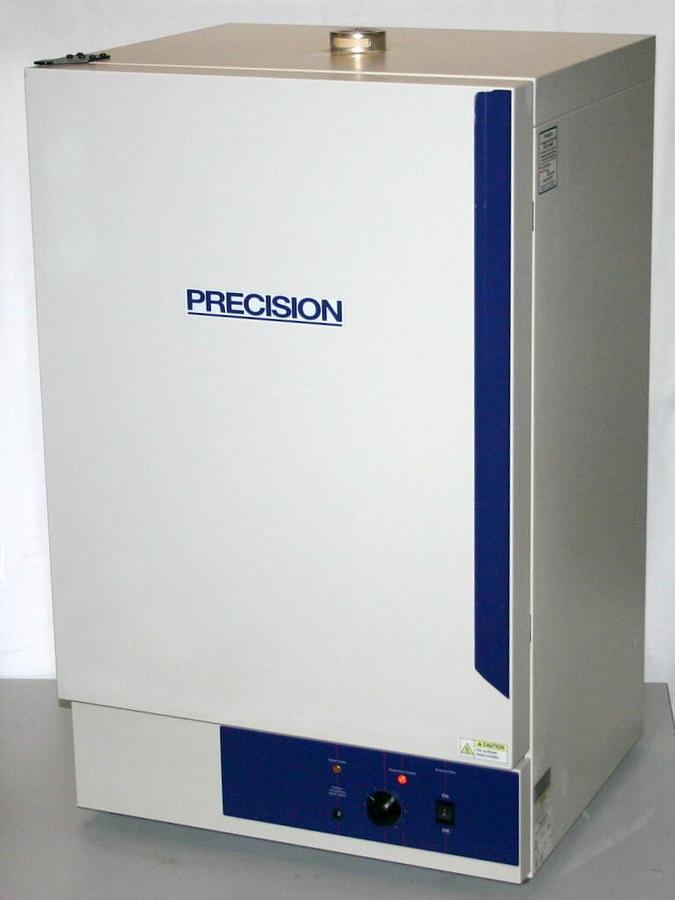Used PRECISION MECHANICAL-CONVECTION FORCED AIR OVEN, MODEL 45EM, CATALOG 51221135