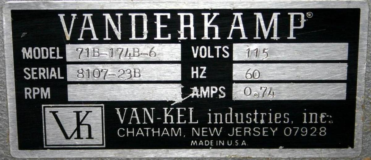 Used VANDERKAMP VANKEL TABLET DISINTEGRATION TESTER, MODEL 10-911-71, 71B SERIES