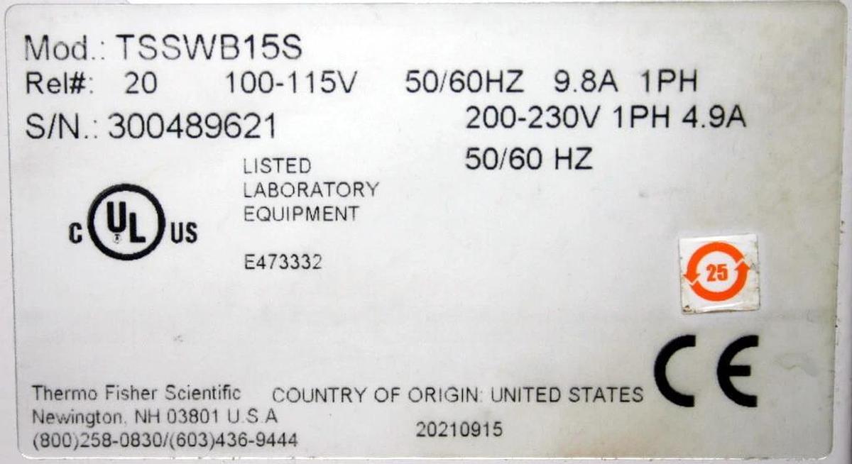 Used THERMO SCIENTIFIC PRECISION 15L SHAKING WATER BATH, MODEL SWB 15S