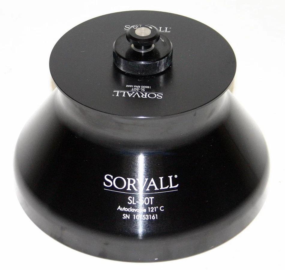 Used SORVALL SUPER-LITE FIXED ANGLE ROTOR, MODEL SL-50T, 8 x 50 ML, 18,500 MAX RPM