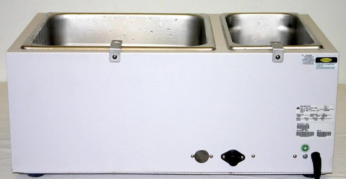 Used LAB-LINE DIGITAL DUAL RESERVOIR WATER BATH, MODEL 18802, 6.7 & 14.6 LITER CAP.