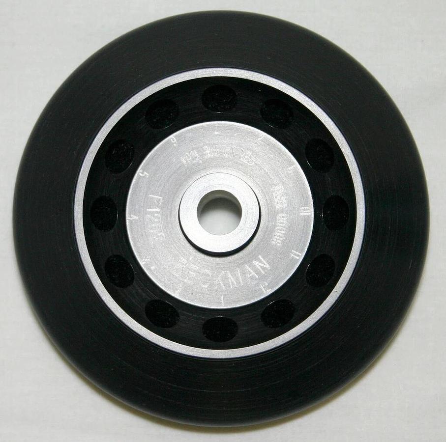 Used BECKMAN FIXED-ANGLE ALUMINUM ROTOR, MODEL F1202, 12x2.0 ML