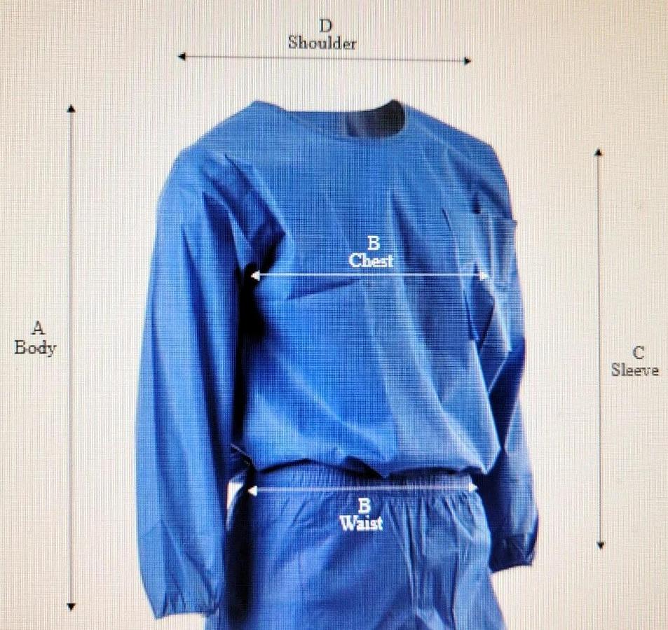 ALPHA PRO TECH CRITICAL COVER SCRUB SHIRTS, DARK BLUE, LONG SLEEVE, ASST. SIZES