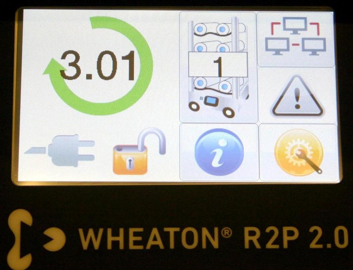 Used DWK WHEATON 3 TIER BOTTOM DRIVE R2P 2.0 ROLLER BOTTLE APPARATUS WRBMR5030-A