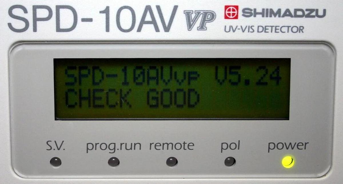 Used SHIMADZU UV-VIS DETECTOR, MODEL SPD-10AV VP