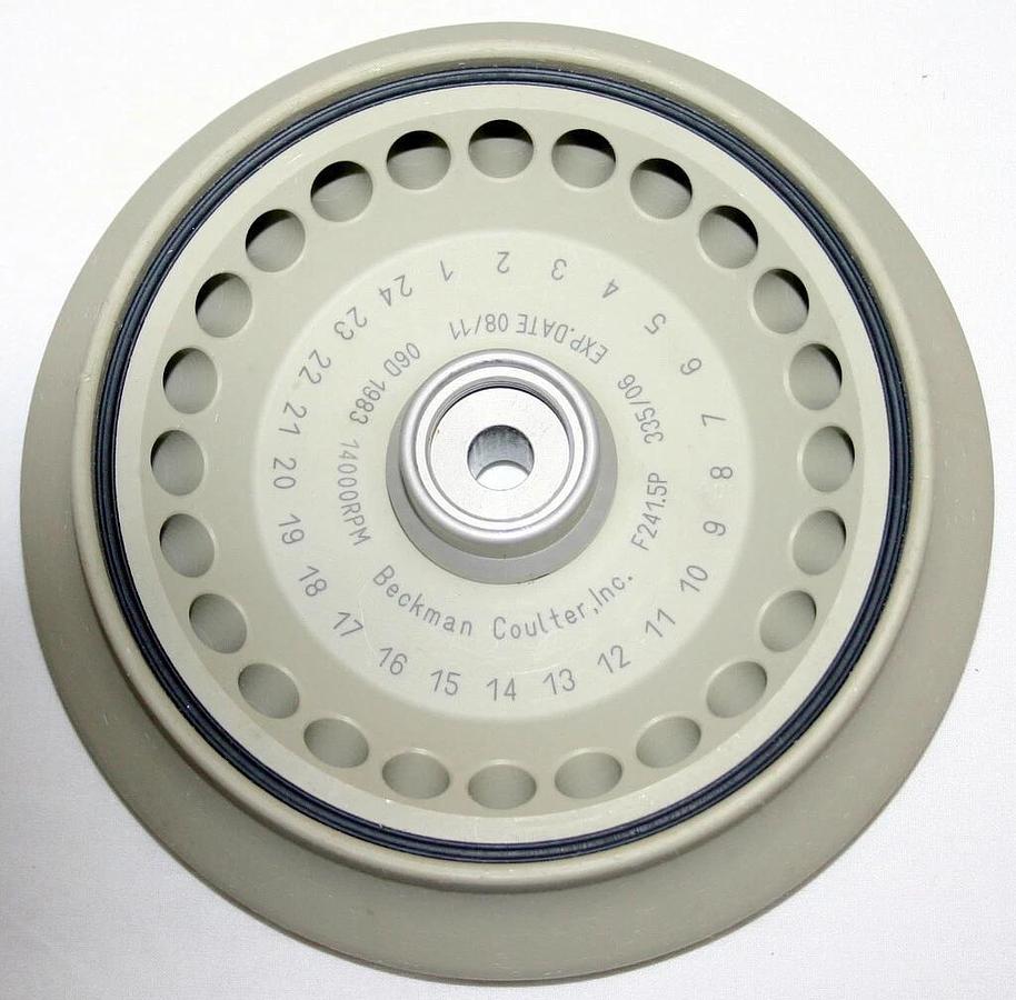 Used BECKMAN COULTER FIXED ANGLE ROTOR, 24 X 2.0ML, MODEL F241.5P, 14000 MAX RPM