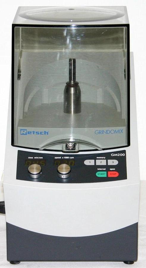 Used RETSCH GRINDOMIX HIGH-SPEED KNIFE BLENDER MILL, MODEL GM200