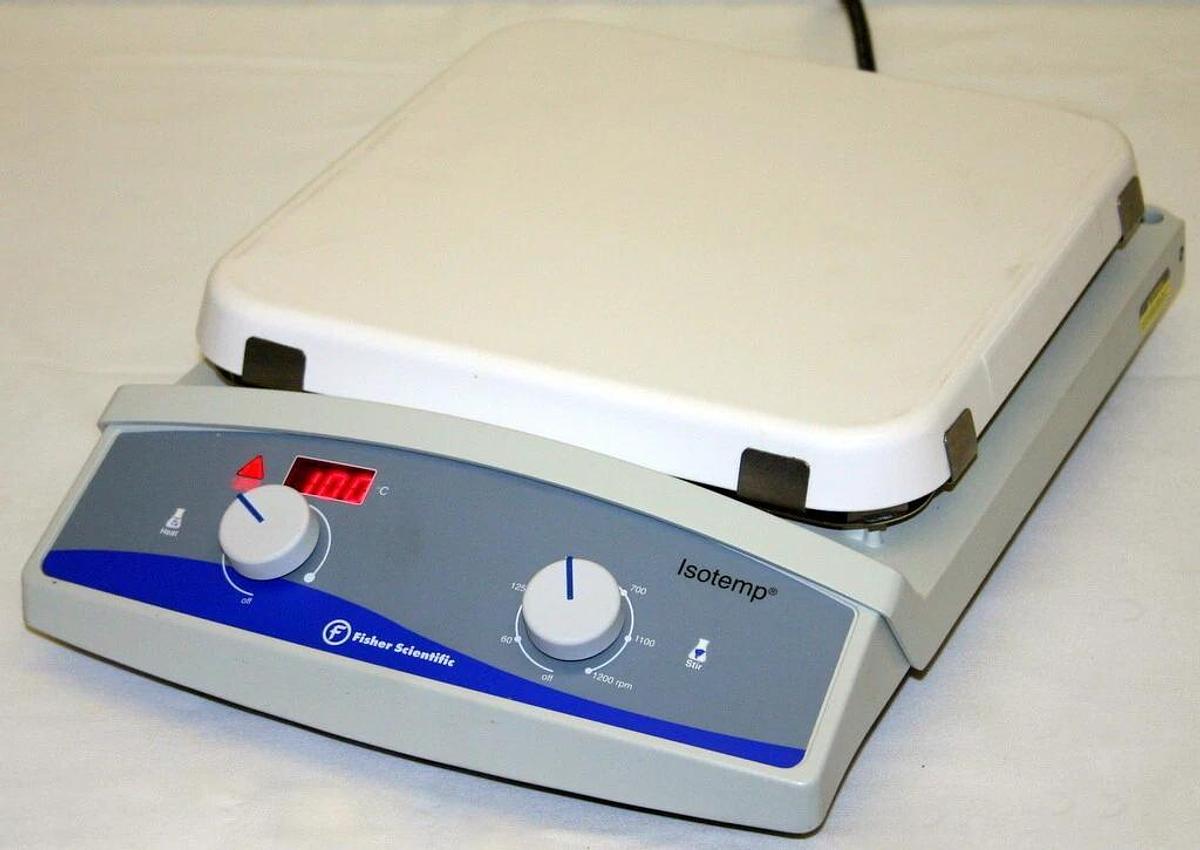 FISHER ISOTEMP HOT PLATE STIRRER, MODEL 11-100-100SH, 10" X 10" CERAMIC TOP