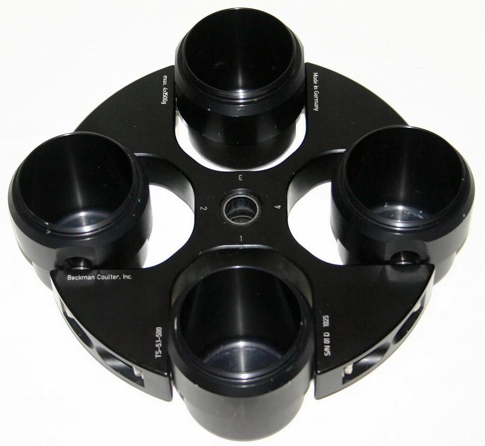 Used BECKMAN COULTER SWINGING-BUCKET ROTOR, MODEL TS-5.1-500, 4 X 500 ML
