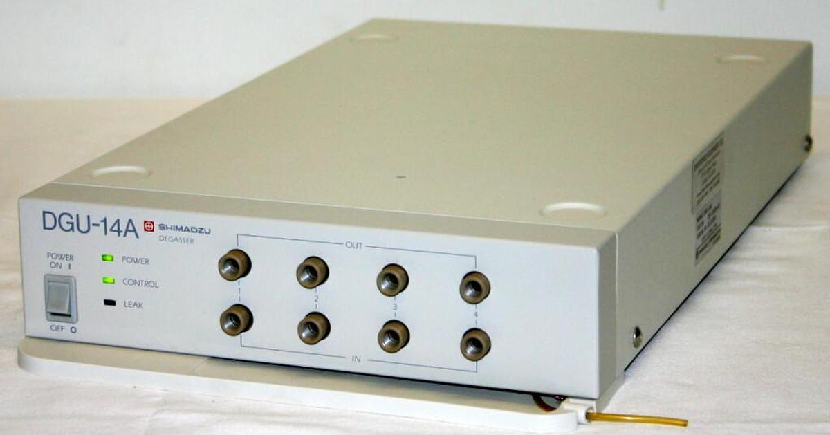 Used SHIMADZU DEGASSER, MODEL DGU-14A