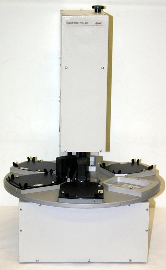 Used ZYMARK RAPIDPLATE 96/384 6-POSITION MICROPLATE LIQUID HANDLER WORKSTATION