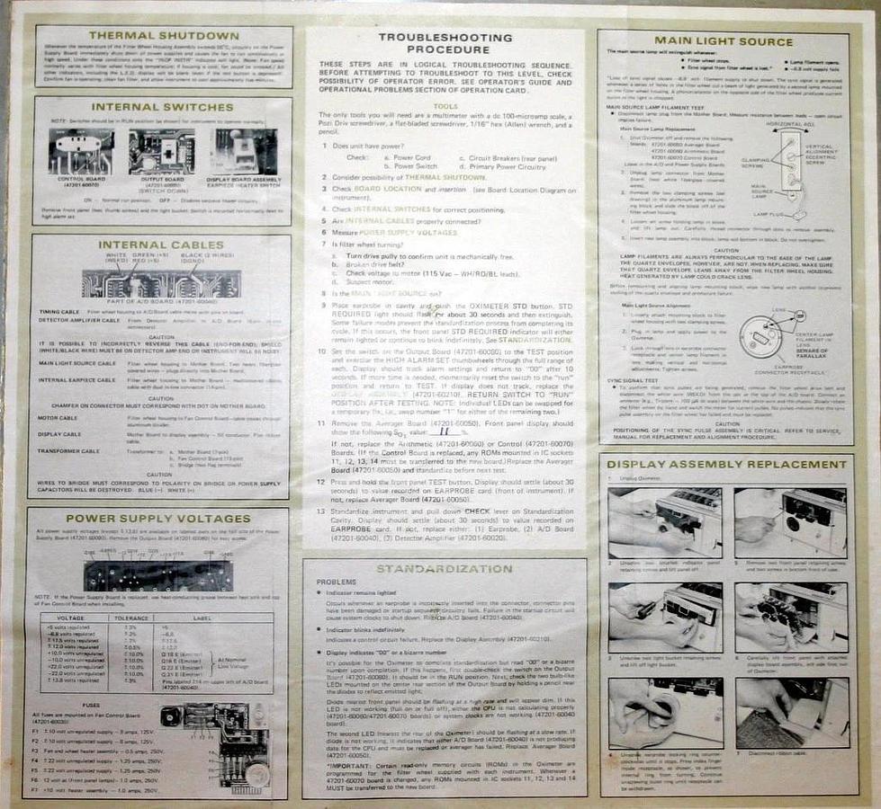 Used HEWLETT PACKARD 8-WAVELENGTH EAR OXIMETER, MODEL 47201A