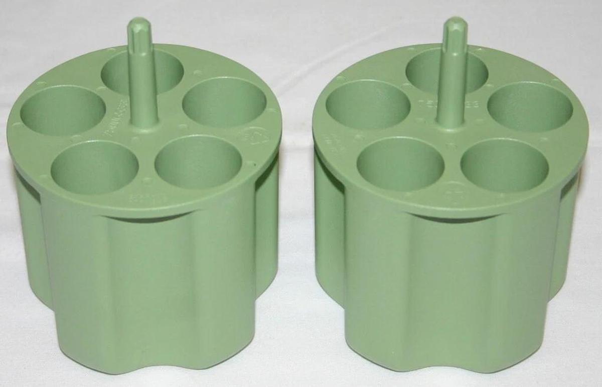 Used THERMO SORVALL ADAPTER, MODEL 75006533, 7500 6533, 5 x 50mL CONICAL, LT. GREEN 2