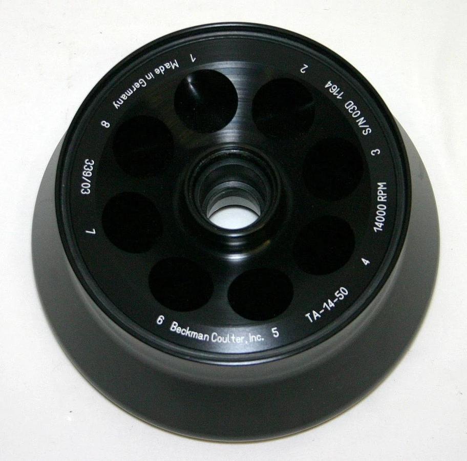 BECKMAN COULTER FIXED ANGLE ROTOR, MODEL TA-14-50, 8 x 50 ML