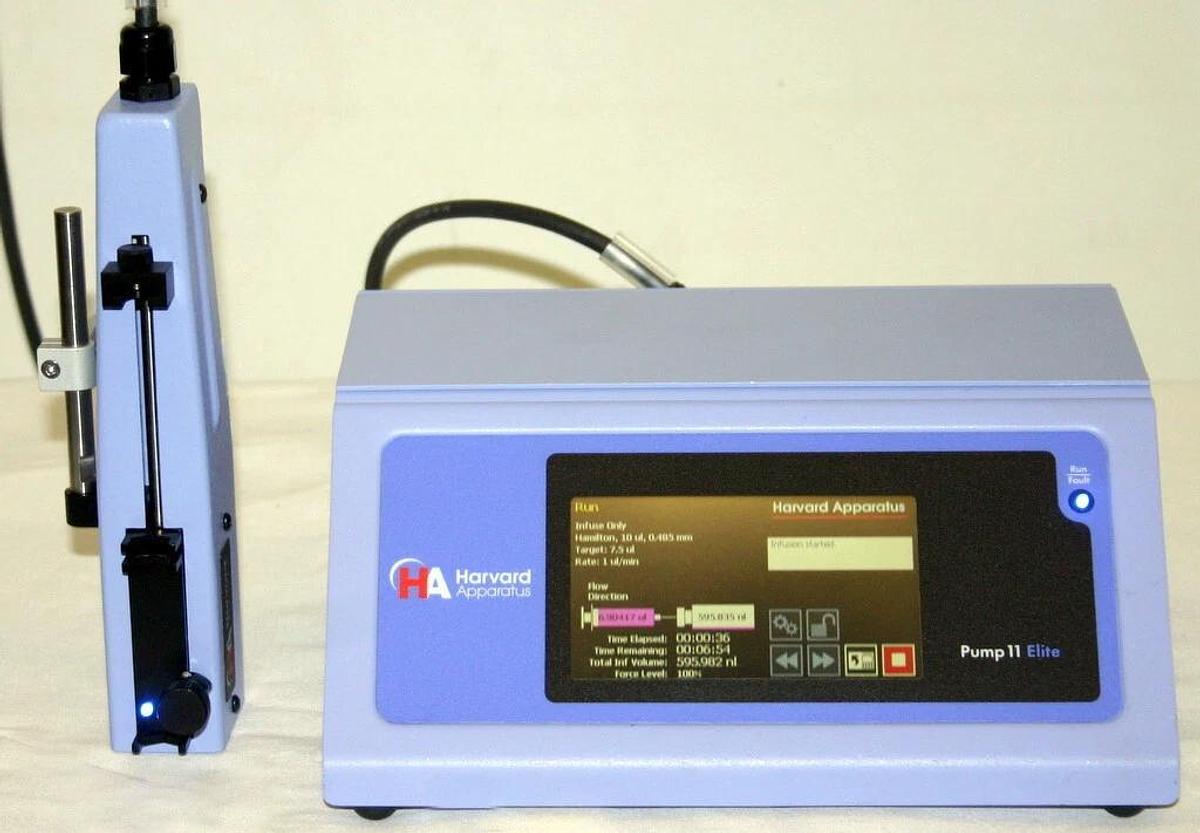 HARVARD PUMP 11 ELITE NANOMITE PROGRAMMABLE WITHDRAWAL INFUSION PUMP