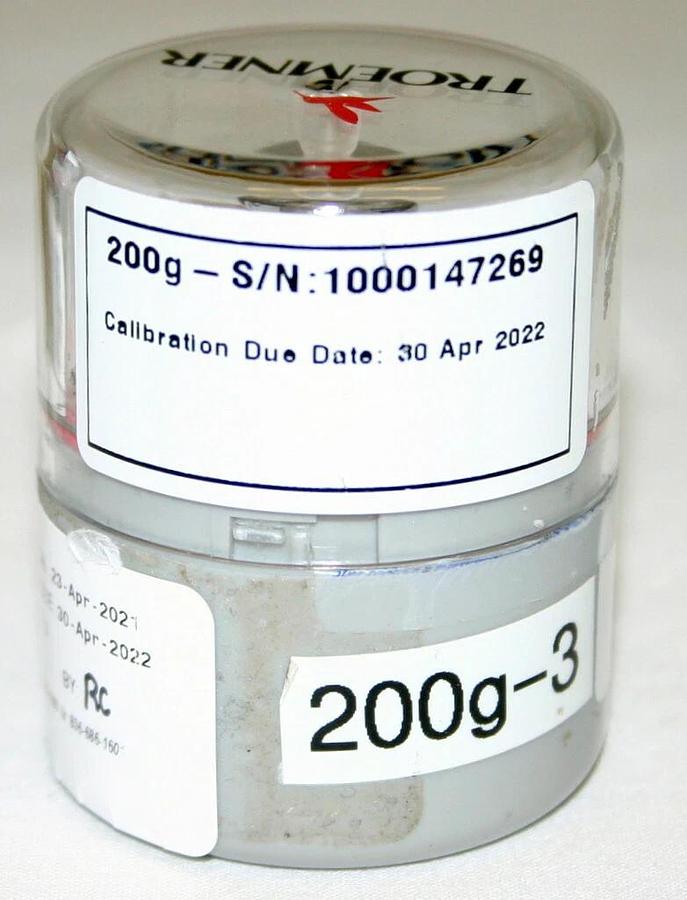 Used TROEMNER ANALYTICAL PRECISION CLASS 3 INDIVIDUAL ASTM CALIBRATION WEIGHTS, 200 G