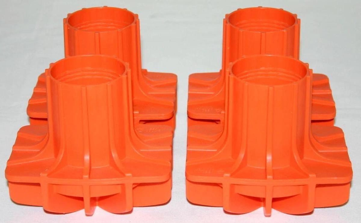 Used BECKMAN COULTER 250 ML CONICAL ADAPTERS, ORANGE, MODEL 392079 FOR JS-5.3 ROTOR