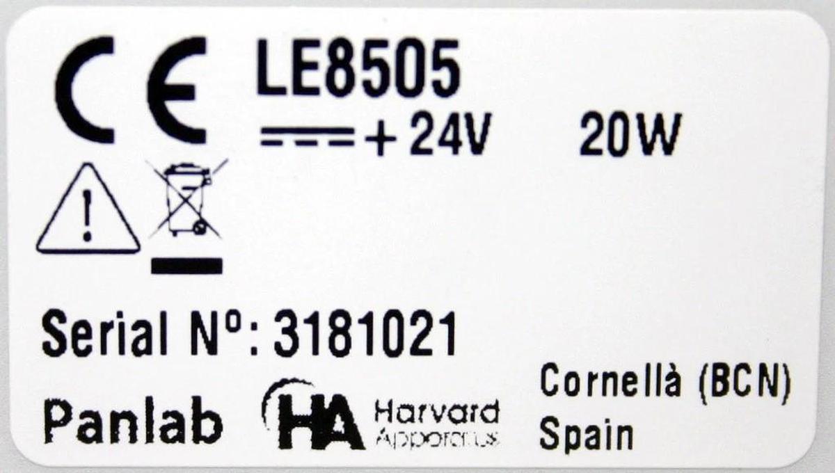 HARVARD APPARATUS PANLAB TOUCHSCREEN ROTAROD, MODEL LE8505, 4 LANES WITH HOOD