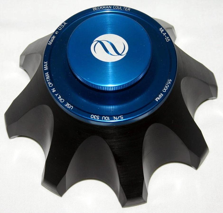 BECKMAN COULTER ULTRACENTRIFUGE FIXED ANGLE ROTOR, MODEL MLA-55, 8 x 13.5 ML