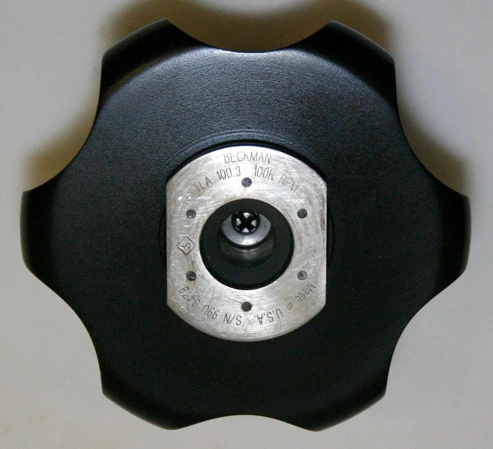 Used BECKMAN ULTRACENTRIFUGE FIXED ANGLE TITANIUM ROTOR, MODEL TLA-100.3, 6 x 3.5 ML