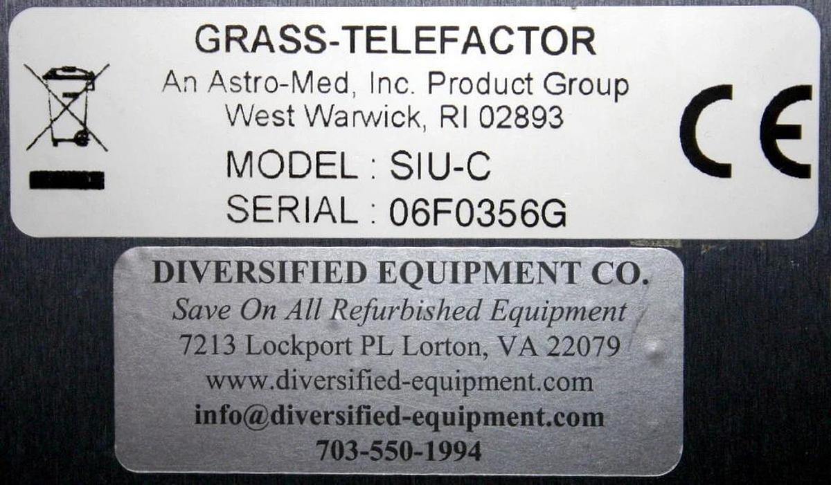 Used ASTRO-MED GRASS  TELEFACTOR NATUS NEUROLOGY ISOLATION UNIT, MODEL SIU-C