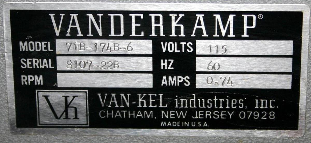 Used VANDERKAMP VANKEL TABLET DISINTEGRATION TESTER, MODEL 10-911-71, 71B SERIES