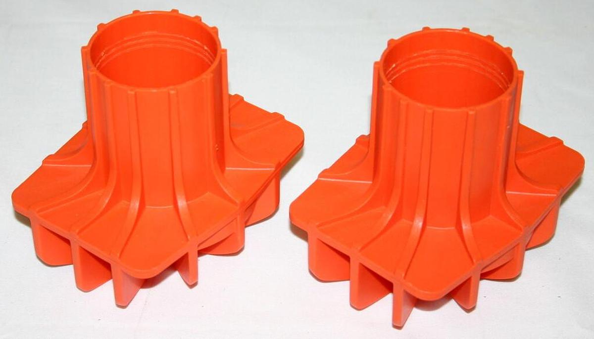 Used BECKMAN COULTER 250 ML CONICAL ADAPTERS, ORANGE, MODEL 392079 FOR JS-5.3 ROTOR