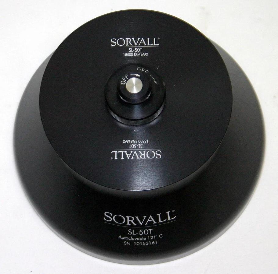 Used SORVALL SUPER-LITE FIXED ANGLE ROTOR, MODEL SL-50T, 8 x 50 ML, 18,500 MAX RPM
