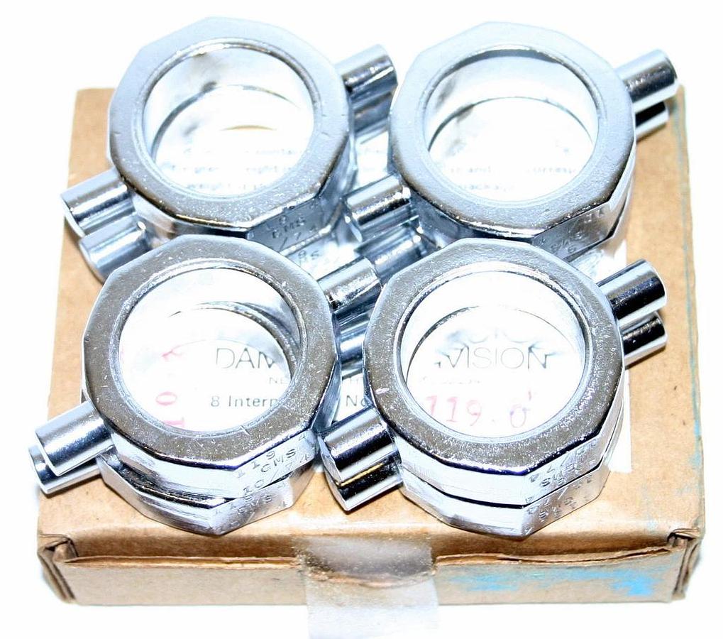 Used IEC TRUNNION RINGS, MODEL 325, BOX OF EIGHT, SINGLE PLACE, MATCHED WEIGHTS, NEW