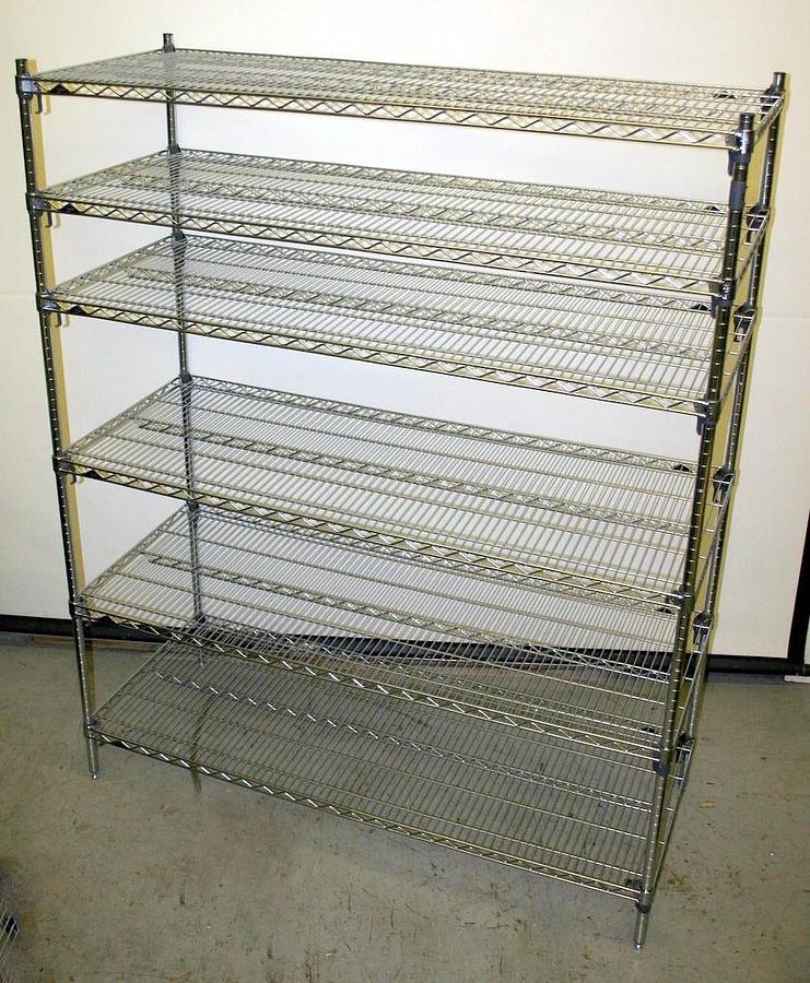 Used METRO SUPER ADJUSTABLE CHROME WIRE SHELF, SHELVING RACK UNITS, 6 DIFFERENT SIZES
