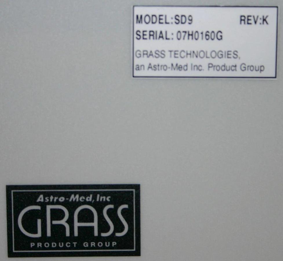 Used ASTRO-MED GRASS NATUS NEUROLOGY SQUARE PULSE STIMULATOR, MODEL SD9 K