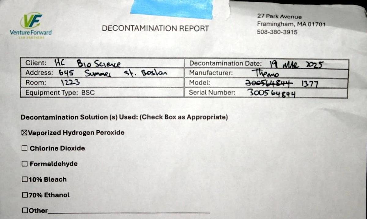 THERMO SCIENTIFIC 1377 CLASS II, A2, 6' BIOLOGICAL SAFETY CABINET, 1300 SERIES