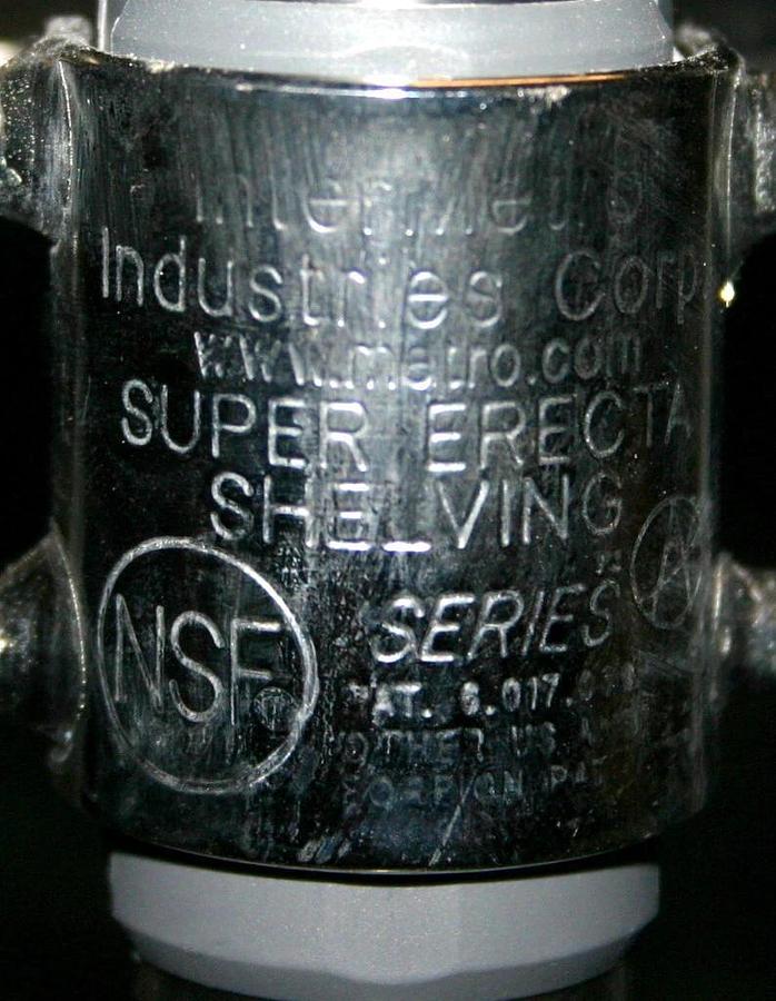 METRO SUPER ADJUSTABLE ERECTA 5 SHELF STAINLESS SHELVING RACK, 36"L x 18"W x 74H