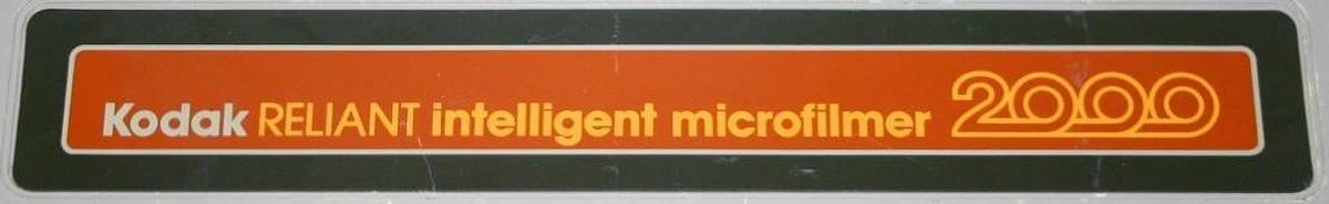 Used KODAK RELIANT INTELLIGENT MICROFILMER, MODEL 2000, QUANTITY OF TWO