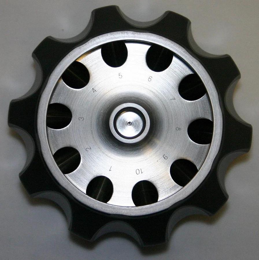 Used BECKMAN ULTRACENTRIFUGE FIXED ANGLE TITANIUM ROTOR, MODEL MLA-130, 10 x 2.0ML