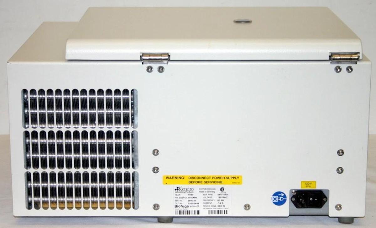 Used SORVALL REFRIGERATED MICRO CENTRIFUGE, BIOFUGE, PRIMO R, INCLUDES 24 X 2ML ROTOR