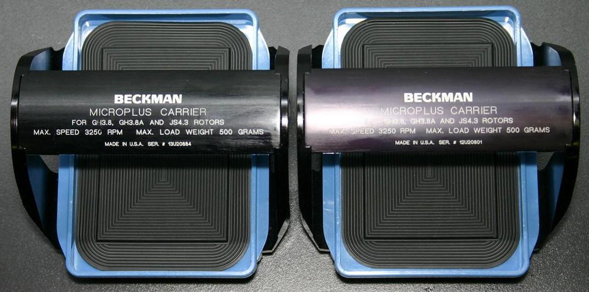 Used BECKMAN MICROPLUS MICROPLATE CARRIER MODEL 362394 FOR GH-3.8, 3.8A, JS-4.3 ROTOR