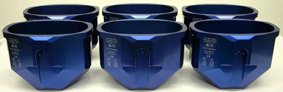 THERMO SCIENTIFIC 2000ML BIOS OVAL SWINGING BUCKET, MODEL 75003964, SET OF SIX