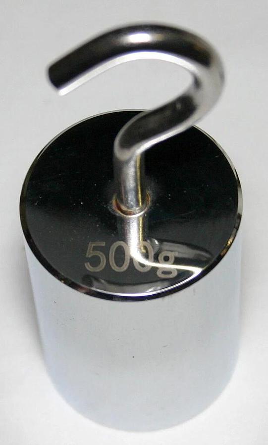 Used PHYSICS WEIGHT SET WITH HOOKS (50G, 100G & 500G) case of 25 SETS NEW