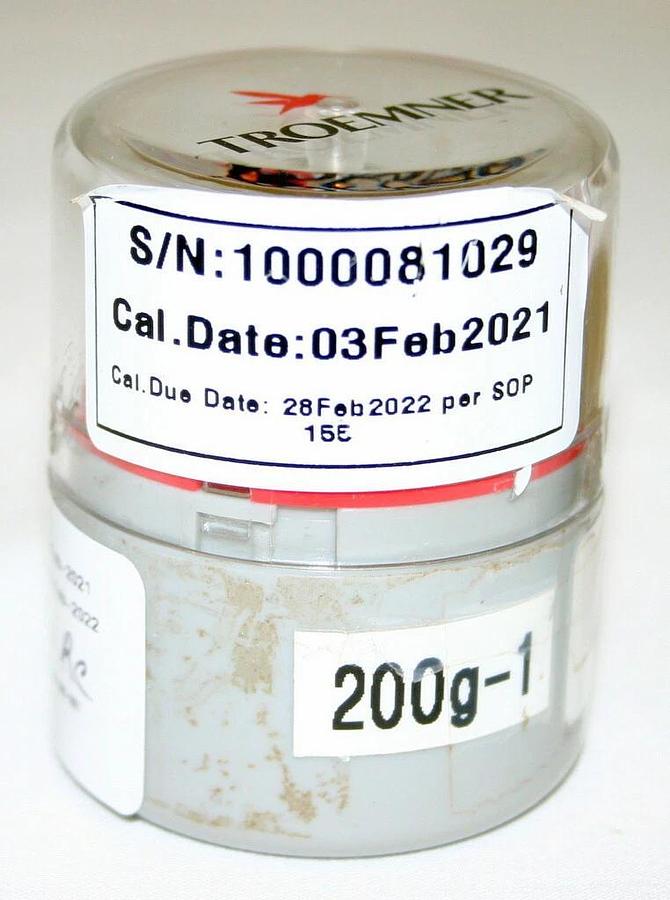 Used TROEMNER ANALYTICAL PRECISION CLASS 3 INDIVIDUAL ASTM CALIBRATION WEIGHTS, 200 G