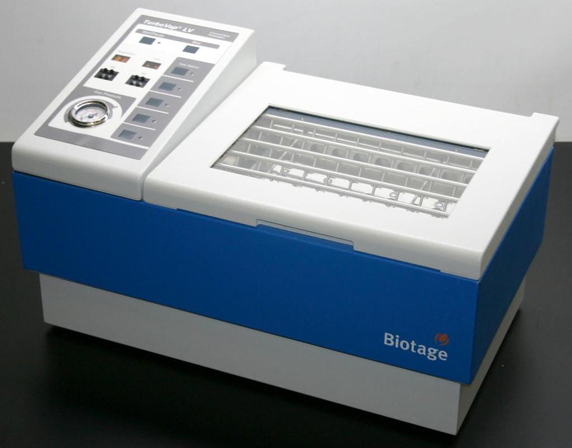 Used BIOTAGE TURBOVAP LV EVAPORATOR CONCENTRATION WORKSTATION WITH RACK
