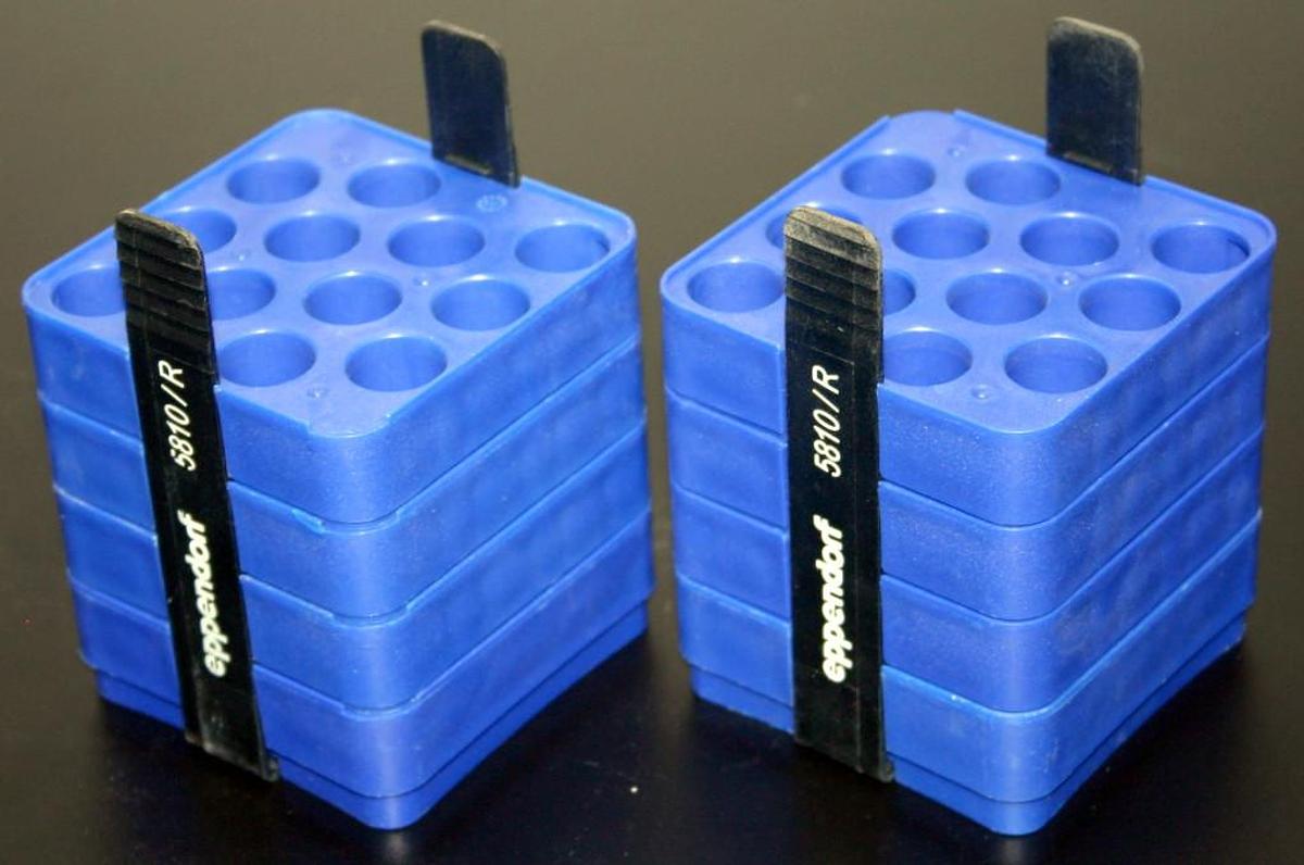 Used EPPENDORF 12 X 15 ML CONICAL ADAPTER, MODEL 022638742 FOR 5810 SERIES CENTRIFUGE