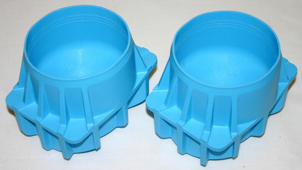 Used BECKMAN COULTER 500 ML CONICAL ADAPTERS, BLUE, MODEL 392078 FOR JS-5.3 ROTOR
