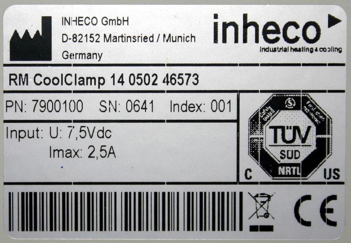 LEICA INHECO RM COOLCLAMP FOR HISTOCORE MICROTOME, MODEL 14050246573