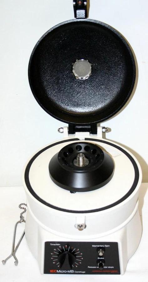 Used IEC CENTRIFUGE, MODEL MICRO MB WITH THERMO MICROTUBE ROTOR, MODEL 837